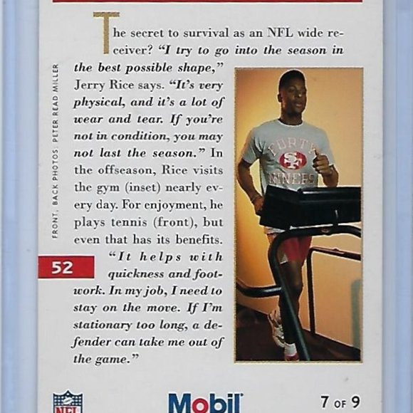 1992 PRO LINE PROFILES #49 JERRY RICE 49ERS - in heavy duty sleeve. Mint - Picture 2 of 2